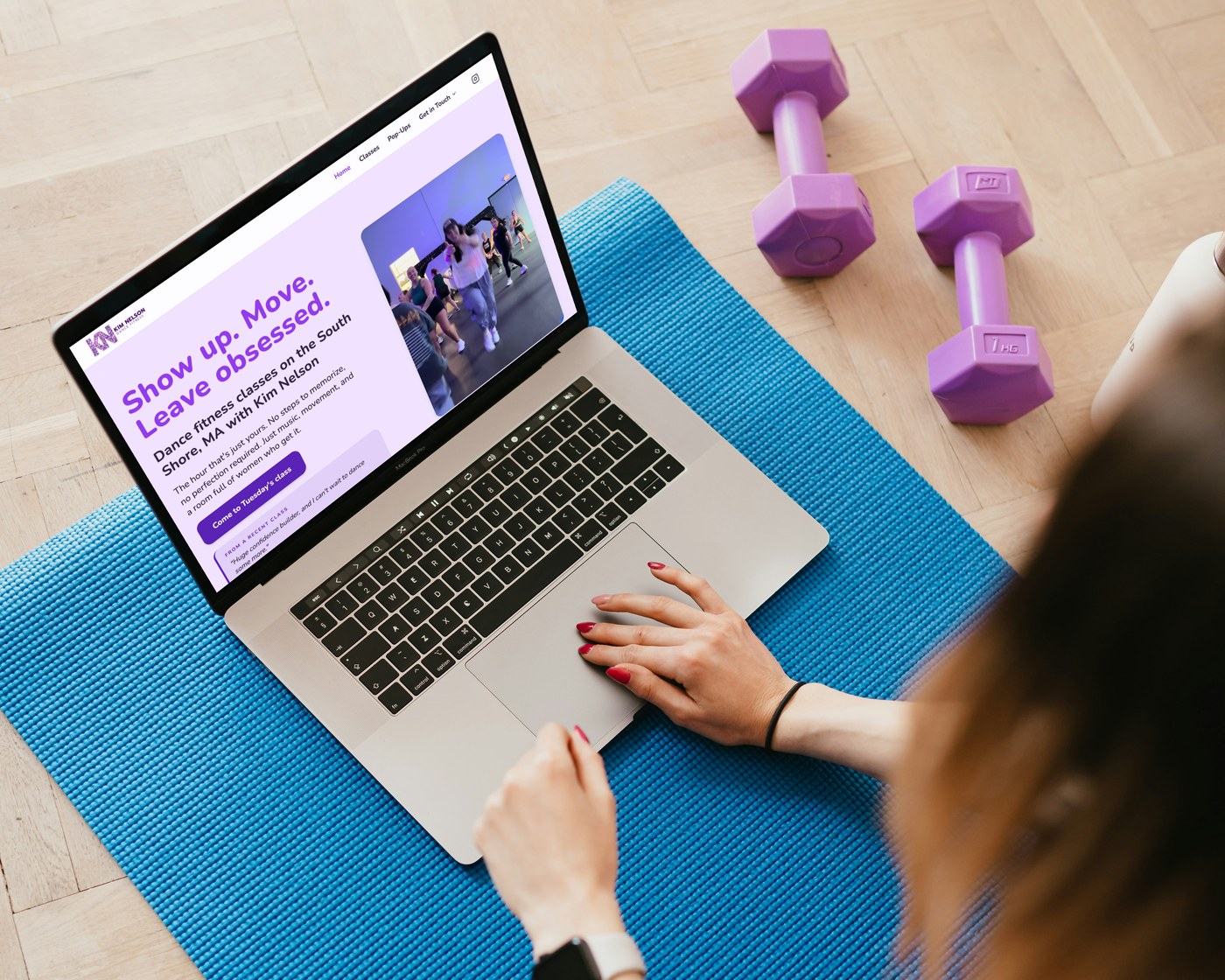 Kim Nelson Dance Fitness website mockup